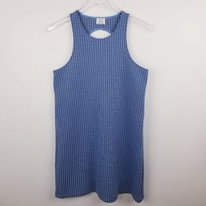 Zara Trafaluc Blue & White Sleeveless Tank Top Dress size Medium